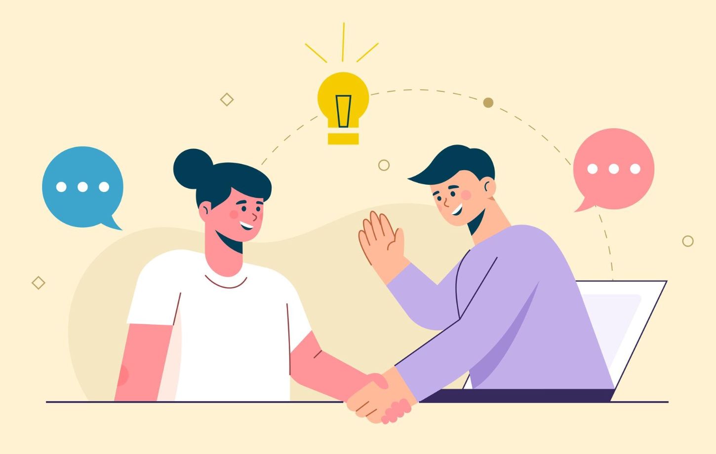 Consulting conversation illustration